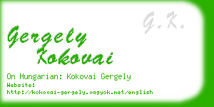 gergely kokovai business card